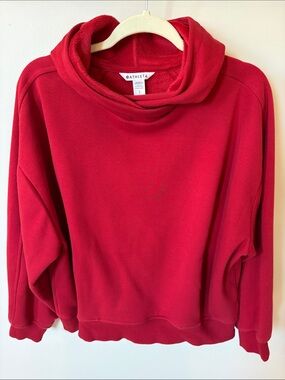 Athleta Red Funnel-Neck Cozy Pullover
